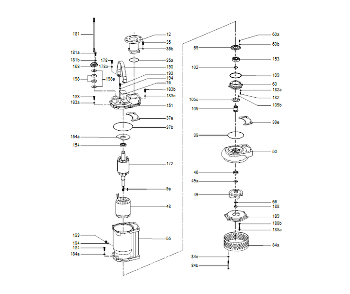 GRUNDFOS Tauchmotorpumpe DWK.O.6.80.22.5.0D.R Nr. 96922727 