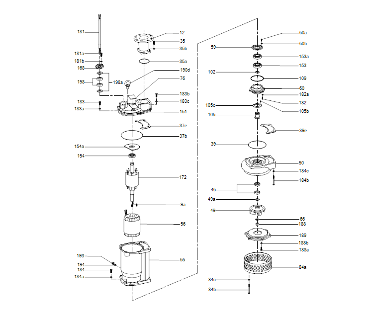 GRUNDFOS Tauchmotorpumpe DWK.O.13.100.75.5.0D.R Nr. 96922737