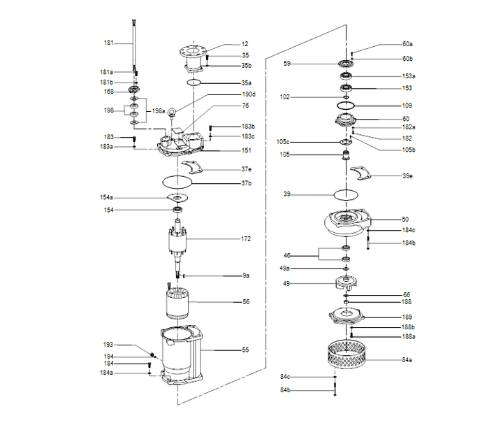 GRUNDFOS Tauchmotorpumpe DWK.O.13.100.75.5.0D.R Nr. 96922737