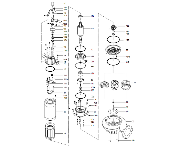 GRUNDFOS Tauchmotorpumpe SLV.80.80.200.2.52H.N.51D.A Nr. 99774727