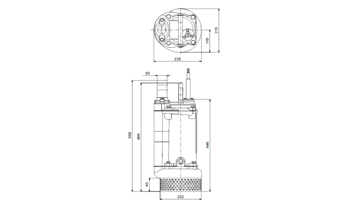 GRUNDFOS Tauchmotorpumpe DWK.O.6.80.22.5.0D.R Nr. 96922727 