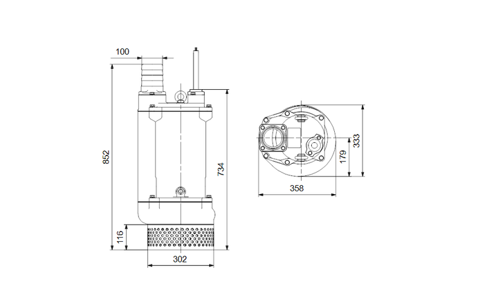 GRUNDFOS Tauchmotorpumpe DWK.O.13.100.75.5.0D.R Nr. 96922737