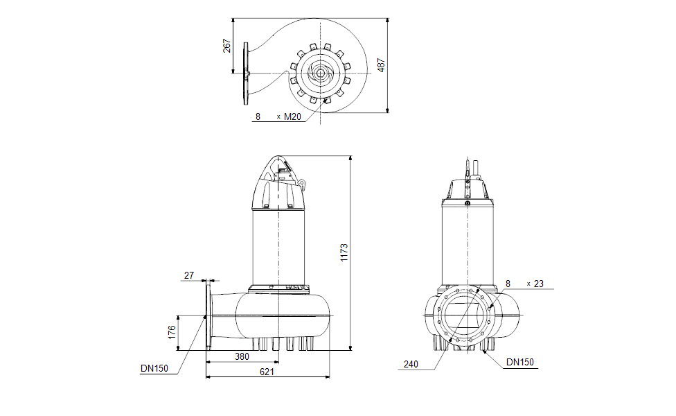 GRUNDFOS Tauchmotorpumpe SE.150.170.4.52H.N.51D.A Nr. 99892953