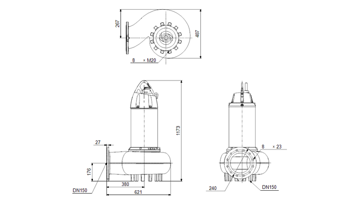 GRUNDFOS Tauchmotorpumpe SE.150.170.4.52H.N.51D.A Nr. 99892953