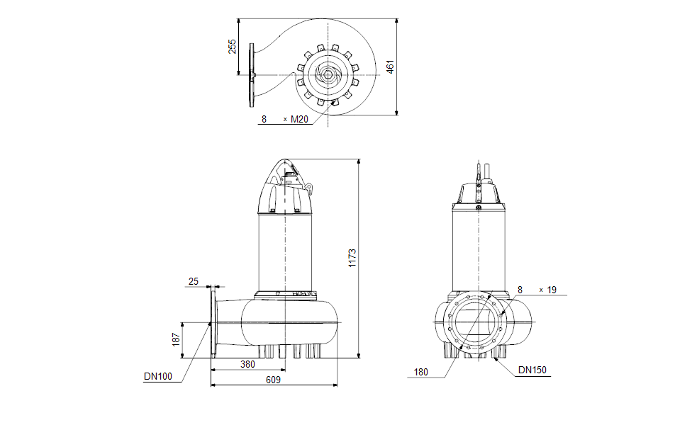 GRUNDFOS Tauchmotorpumpe SE.100.150.4.52H.N.51D.A Nr. 99959030