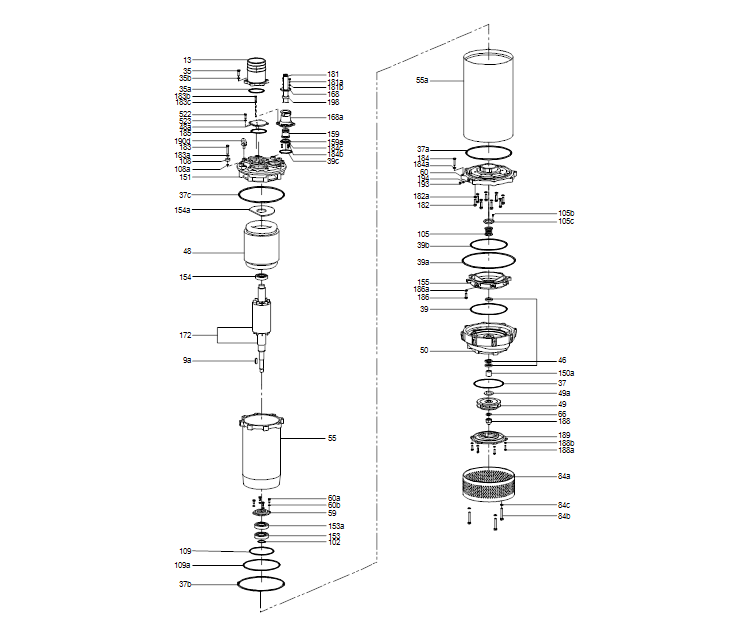 GRUNDFOS Tauchmotorpumpe DWK.E.10.150.370.5.1D.R Nr. 96922751