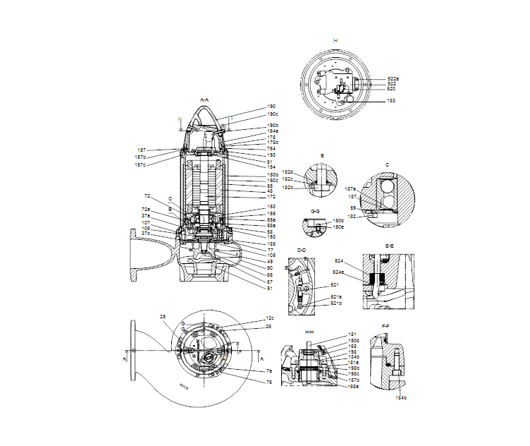 GRUNDFOS Tauchmotorpumpe SE.100.185.2.52S.N.51D.A Nr. 99903066