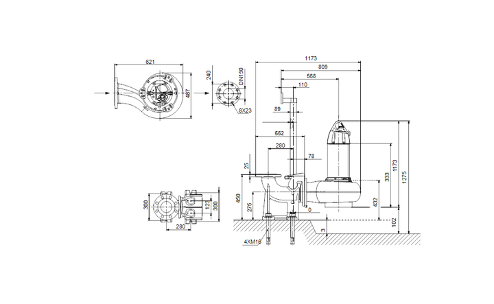 GRUNDFOS Tauchmotorpumpe SE.150.170.4.52H.N.51D.A Nr. 99892953