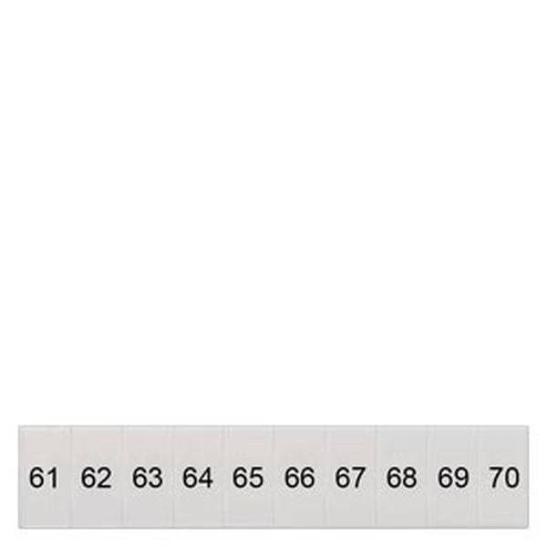 SIEMENS Schild 8WH8120-2AB65 längs 61-70 Gr.ZB5 -Art. 8WH8120-2AB65
