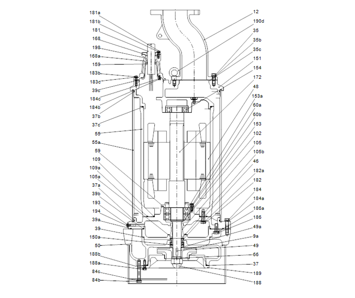 GRUNDFOS Tauchmotorpumpe DWK.E.10.150.370.5.1D.R Nr. 96922751