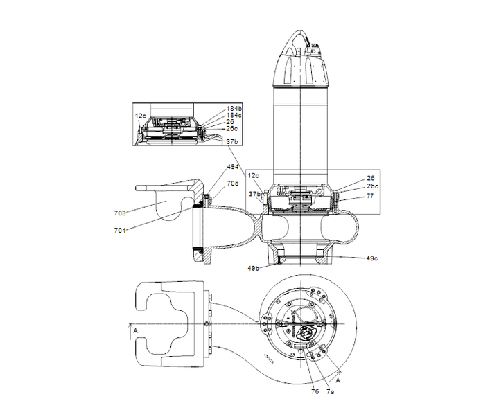 GRUNDFOS Tauchmotorpumpe SL2.125.300.180.6.52E.N.51D.A Nr. 99777060