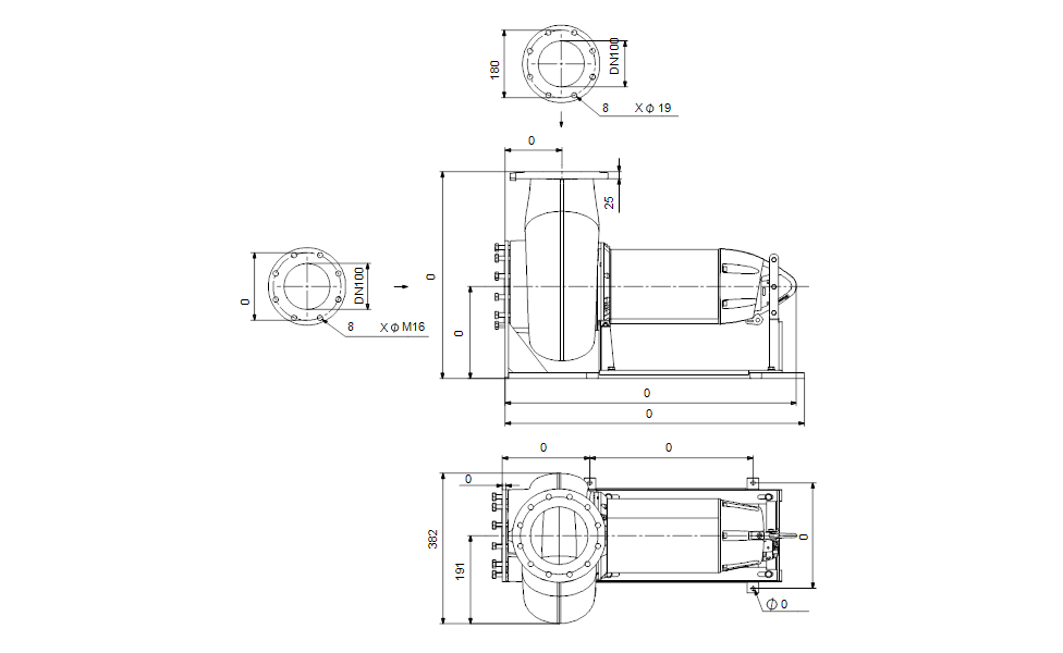 GRUNDFOS Tauchmotorpumpe SL.100.220.2.52S.N.51D.A Nr. 99769400