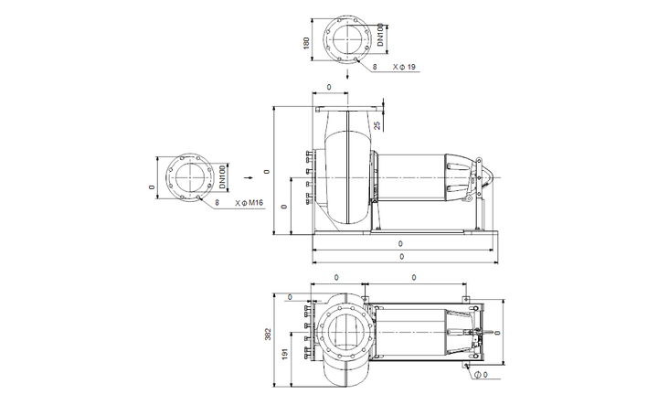 GRUNDFOS Tauchmotorpumpe SL.100.220.2.52S.N.51D.A Nr. 99769400