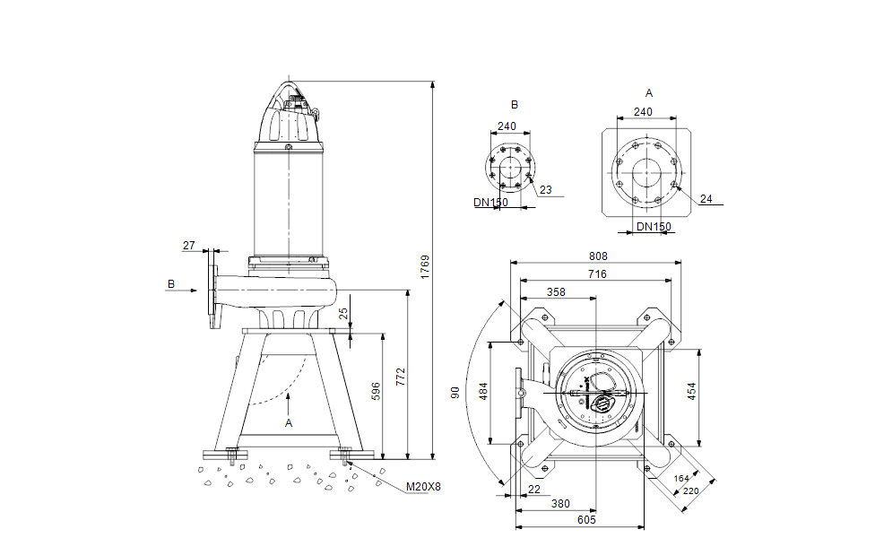 GRUNDFOS Tauchmotorpumpe SE.150.100.4.52H.N.51D.A Nr. 99958940