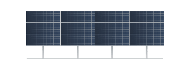 Solarics Aufständerung für Freiflächen-Solaranlagen - vertikal - Komplett-SET - sofort lieferbar für 12 Module