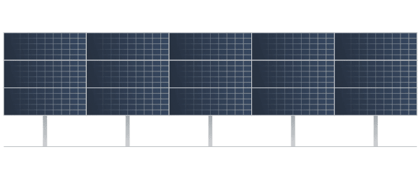 Solarics Aufständerung für Freiflächen-Solaranlagen - horizontal - Komplett-SET - sofort lieferbar für 15 Module