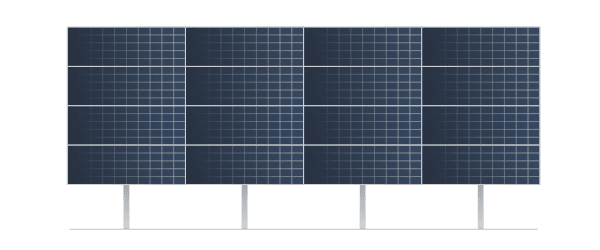 Solarics Aufständerung für Freiflächen-Solaranlagen - horizontal- Komplett-SET - sofort lieferbar für 16 Module