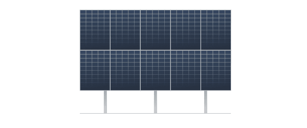 Solarics Aufständerung für Freiflächen-Solaranlagen - vertikal - Komplett-SET - sofort lieferbar für 10 Module