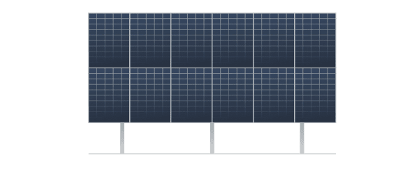 Solarics Aufständerung für Freiflächen-Solaranlagen - horizontal - Komplett-SET - sofort lieferbar für 12 Module