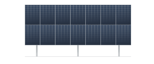 Solarics Aufständerung für Freiflächen-Solaranlagen - horizontal - Komplett-SET - sofort lieferbar für 14 Module