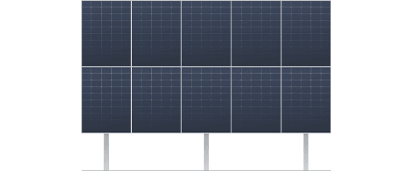 Solarics Aufständerung für Freiflächen-Solaranlagen - horizontal - Komplett-SET - sofort lieferbar für 10 Module