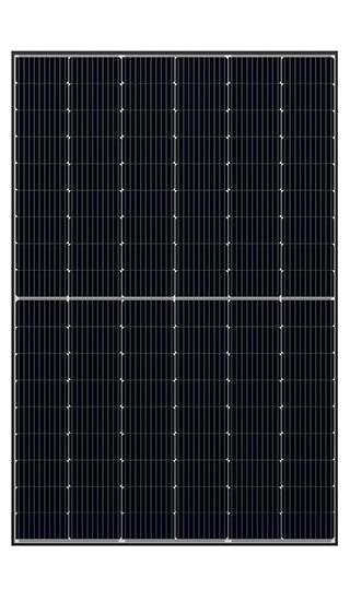 LUXOR SOLAR Solarmodule ECO LINE HALF CELL M108/410W MC4 ORIGINAL, RAHMEN SCHWARZ, FRONT WEISS