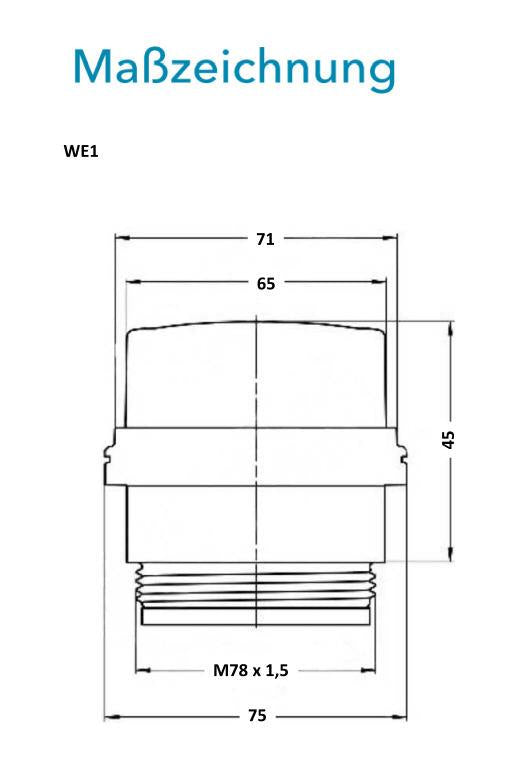 Sensus Wohnungswasserzähler WWZ MK DomoMUK R RWE Q3_2,5 K WE1 M78x1,5 PN16 T50 wMBus