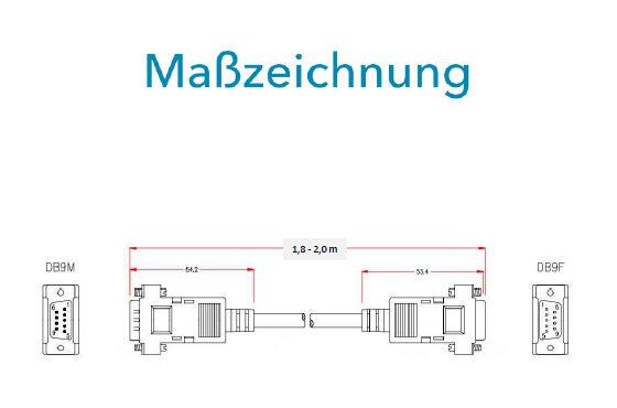 Sensus AMR-Systeme Verbindungskabel seriell, Sub-D 9polig, Buchse