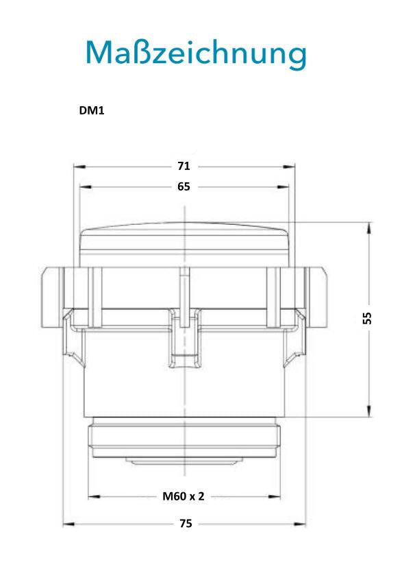 Sensus Wohnungswasserzähler WWZ MK DomoMUK RD Q3_2,5 K DM1 M60x2 PN16 T50