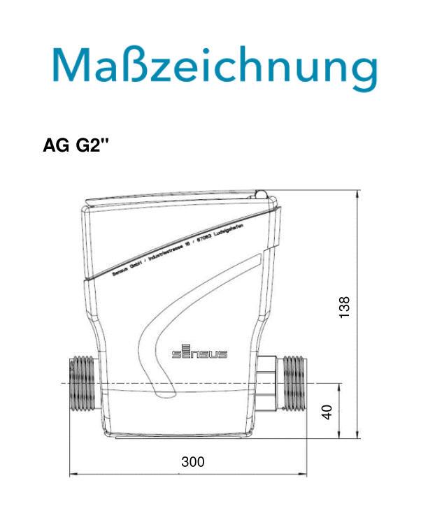 Sensus Hauswasserzähler HWZ MID Endpunkt iPERL Q3_16 BSI DN40 L:300 AG2" PN16 RF-Funk 868 MHz