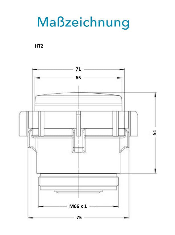 Sensus Wohnungswasserzähler WWZ MK DomoMUK RB Q3_2,5 K HT2 M66x1 PN16 T50