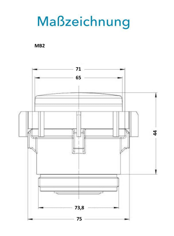 Sensus Wohnungswasserzähler WWZ MK DomoMUK RMI Q3_2,5 K MB2 73,8mm PN16 T50