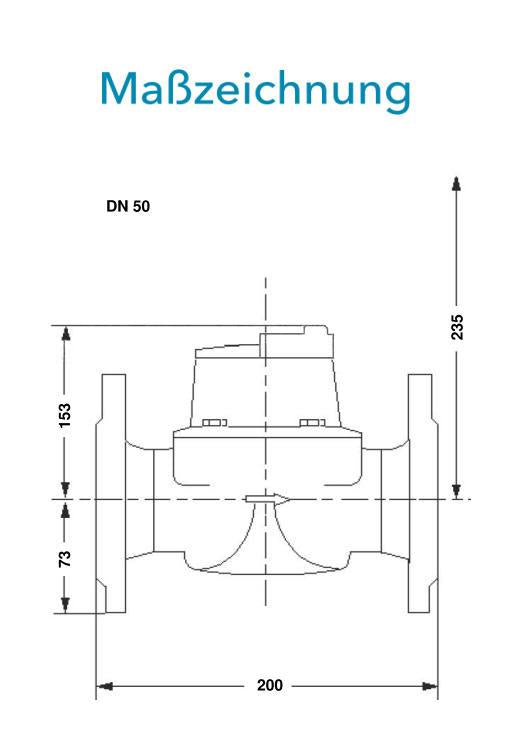 Sensus Großwasserzähler GWZ MeiStream Q3_25 DN50 L:270 FL PN16 Mbus 100L