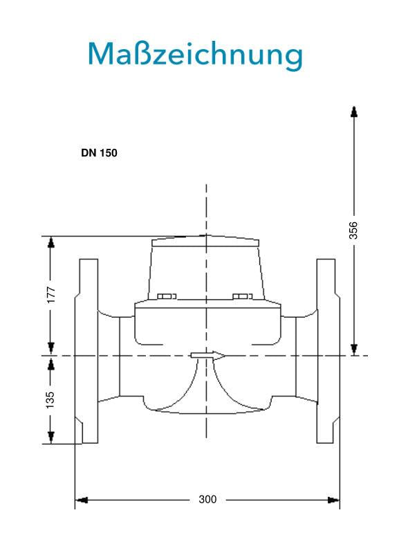 Sensus Großwasserzähler GWZ MeiStream Plus Q3_250 DN150 L:300 H/FL PN16