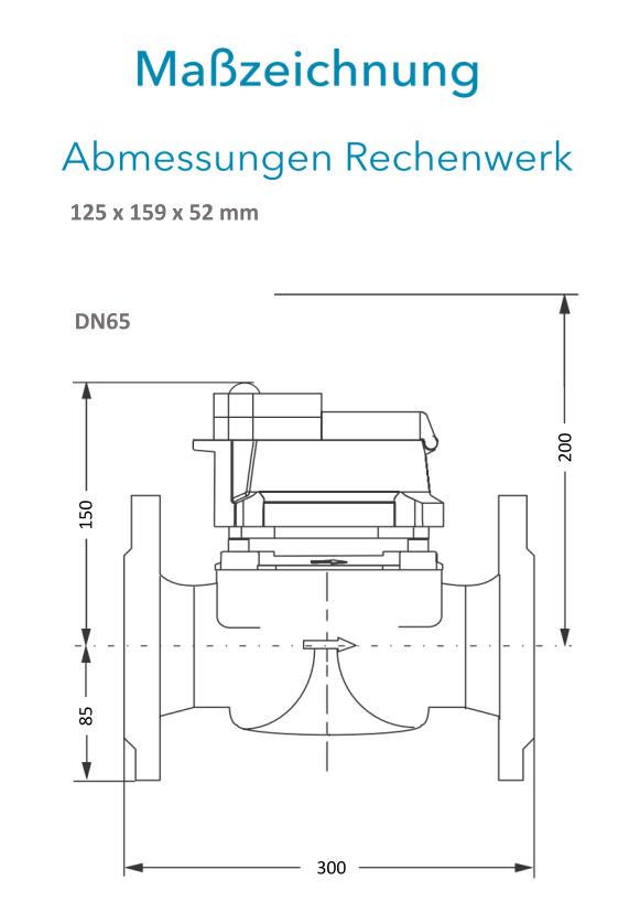 Sensus Kombinierter  WMZ PoTh-Set FS 90 qp 25 N DN65 L:300 FL PN16 150/6,0