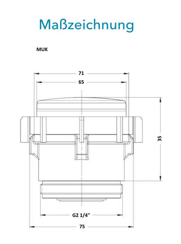 Sensus Wohnungswasserzähler WWZ MK DomoMUK RS Q3_2,5 K MUK 2 1/4" PN16 T50