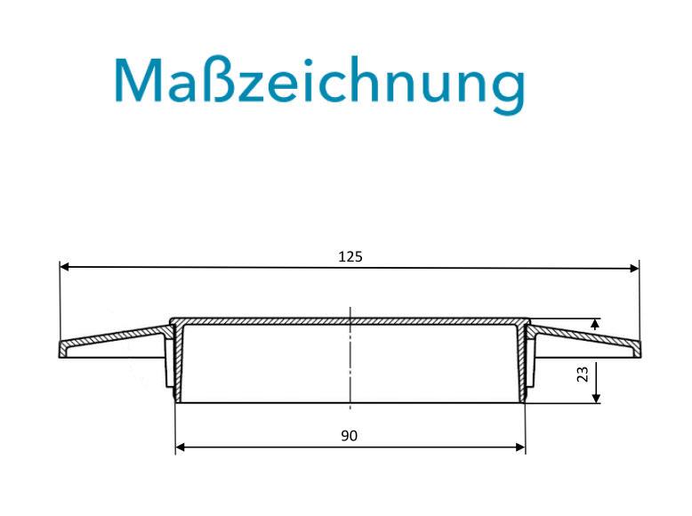 Sensus Wohnungswasserzähler WWZ Domo MUK UP Rosetten-Set Rosette mit Blinddeckel da:125 verchr.