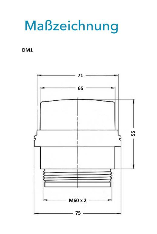 Sensus Wohnungswasserzähler WWZ MK DomoMUK R RD Q3_2,5 K DM1 M60x2 PN16 T50 wMBus