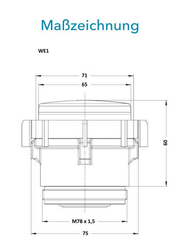 Sensus Wohnungswasserzähler WWZ MK DomoMUK RWE Q3_2,5 K WE1 M78x1,5 PN16 T50