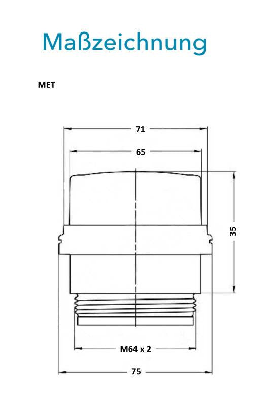 Sensus Wohnungswasserzähler WWZ MK DomoMUK R RME Q3_2,5 W MET M64x2 PN16 T90 wMBus