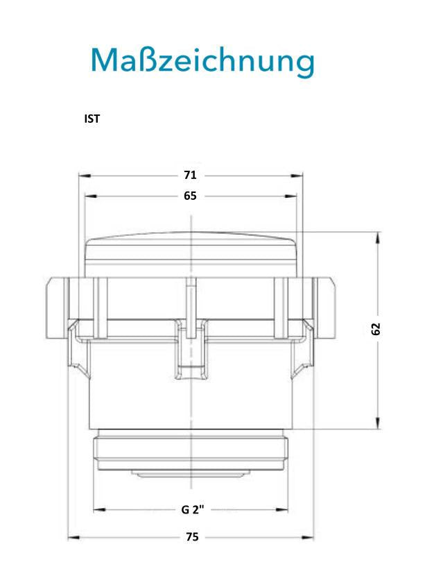 Sensus Wohnungswasserzähler WWZ MK DomoMUK RI Q3_2,5 W IST 2" PN16 T90