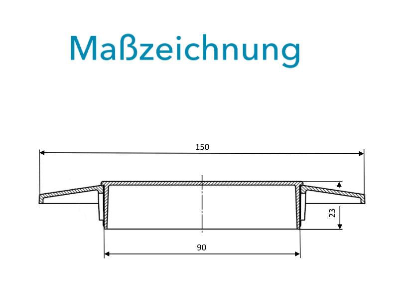 Sensus Wohnungswasserzähler WWZ Domo MUK UP Rosetten-Set Rosette mit Blinddeckel da:150 verchr.