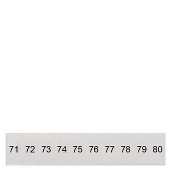 SIEMENS Schild 8WH8120-2AB75 längs 71-80 Gr.ZB5 -Art. 8WH8120-2AB75
