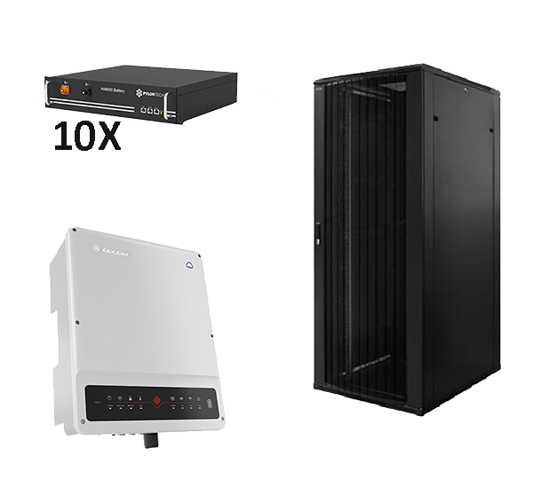 Solarics_PYLONTECH + GOODWE Solarspeicher POWERCUBE X1 24.0, + GW10K-ET PLUS+ HV-SPEICHERSYSTEM, 22,8 KWH NUTZBAR, 3-PHASIG