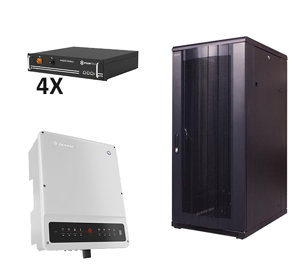 Solarics_PYLONTECH + GOODWE Solarspeicher POWERCUBE X1 9.6, + GW10K-ET PLUS+ HV-SPEICHERSYSTEM, 9,12 KWH NUTZBAR, 3-PHASIG