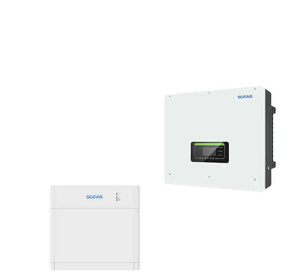 Solarics_SOFAR Solarspeicher BTS E5-D5 + HYD 8KTL-3PH HYBRID-WR HV-SPEICHERSYSTEM, 4,75 KWH NUTZBAR, 3-PHASIG