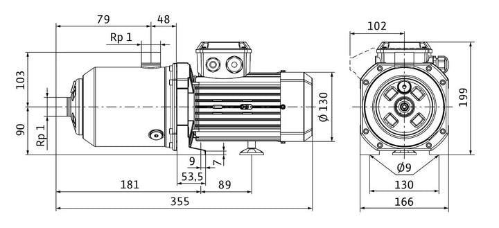 WILO Normalsaugende Kreiselpumpe MEDANA CH1-L.202-1/E/A/10T Art. 4231462