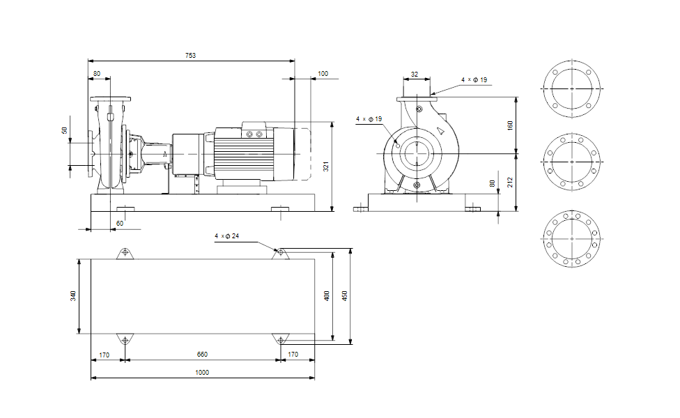 GRUNDFOS Normpumpe NK 32-160/154 AA2F2AESBAQEDW3 Art. 96626926