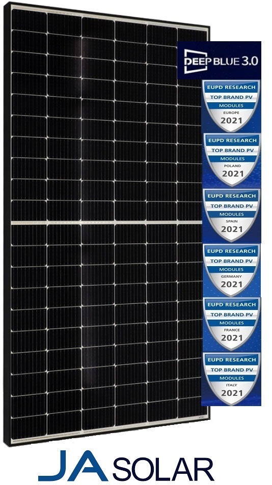JA SOLAR Solarmodul JAM60S20-HC MONO 390W MR Schwarzer Rahmen