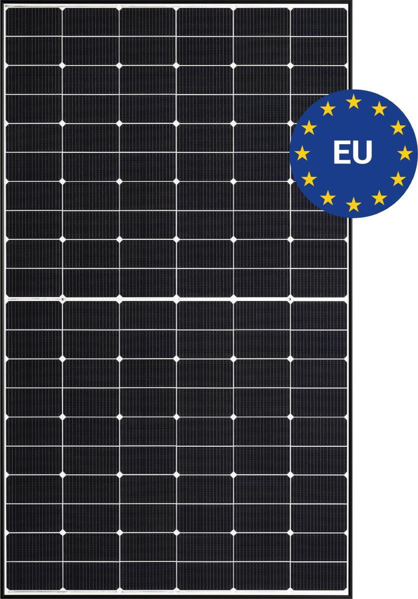 Meyer Burger Solarmodul Mono n-Si 390 Schwarz Weiß Half Cut